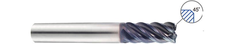 TitaNox-Power 5 Flute Multiple Helix ShortEnd Mill GMG24250