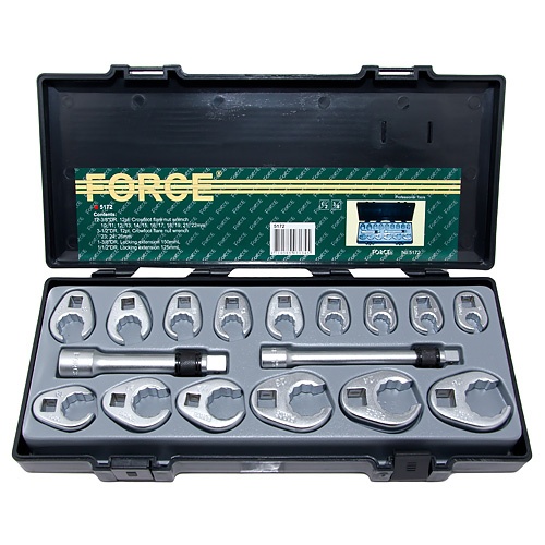 Набор ключей  разрезных-насадок  17пр. (10-26мм) Force 5172-F