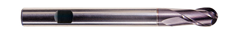 X-POWER 2 Flute 30 Helix MediumBall End Mill With Neck EM900060