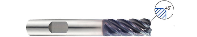 TitaNox-Power 5 Flute Multiple Helix LongEnd Mill GMG27160